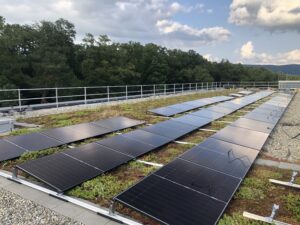 Industrial Solar Panels on Roof