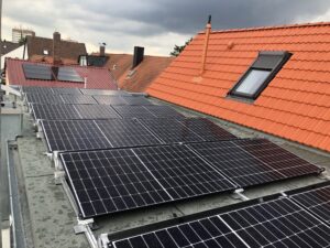 Industrial Solar Panels on Roof